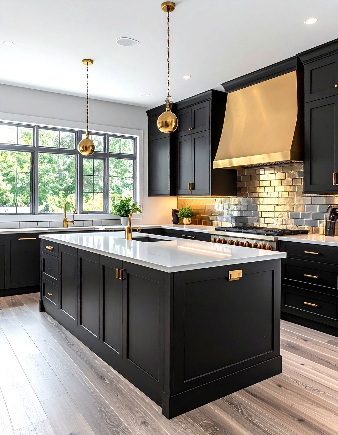 Gold Grout Subway Tile - 30 subway tile kitchen backsplash ideas