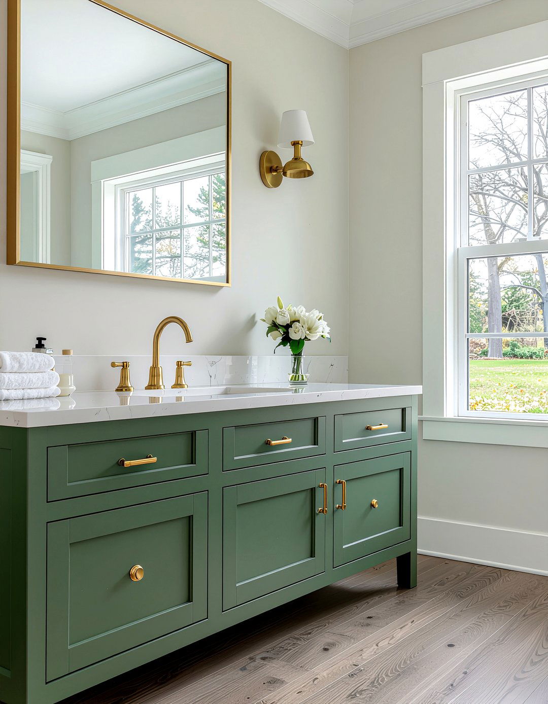 Gold Hardware - 30 bathroom sink accent ideas