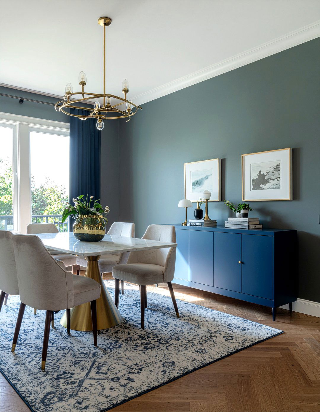 Gold Hardware Accents - 30 dining room makeover ideas