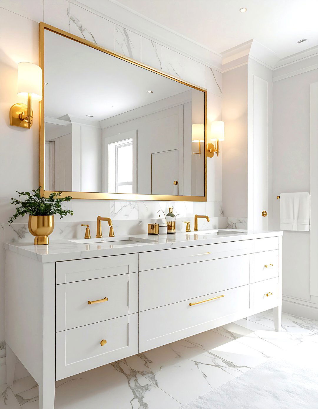 Gold Hardware Bathroom - 30 teen bathroom ideas