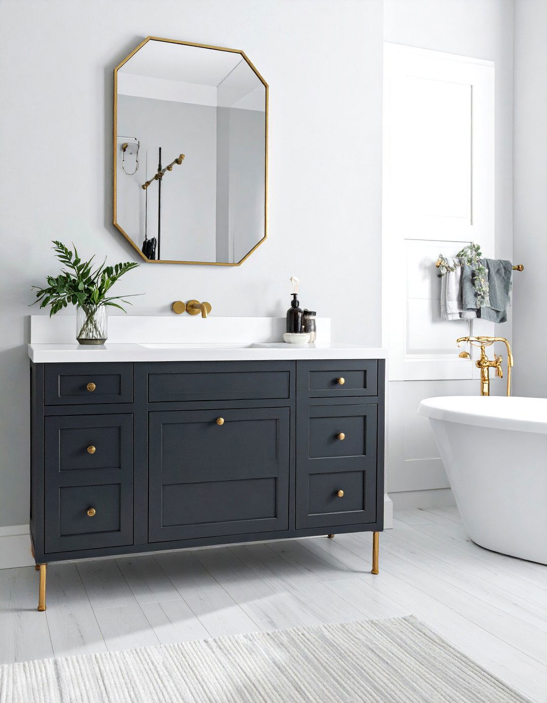 Gold Hardware Double Vanity - 30 double vanity ideas