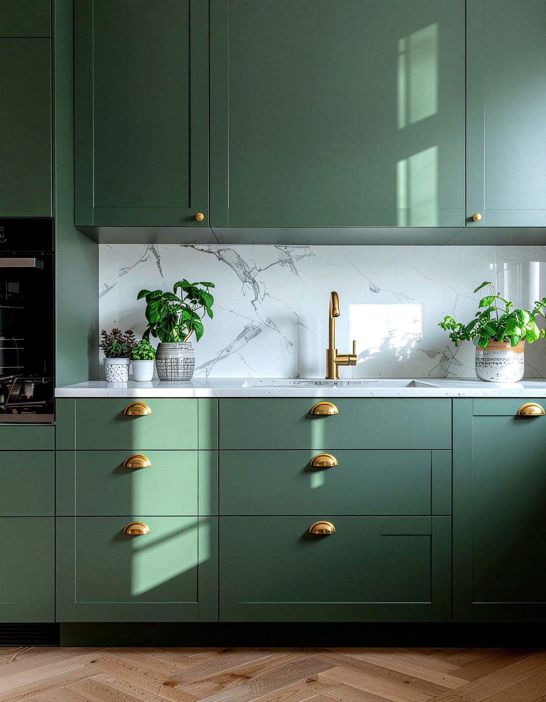 Gold Hardware Sideboard - 30 kitchen buffet ideas