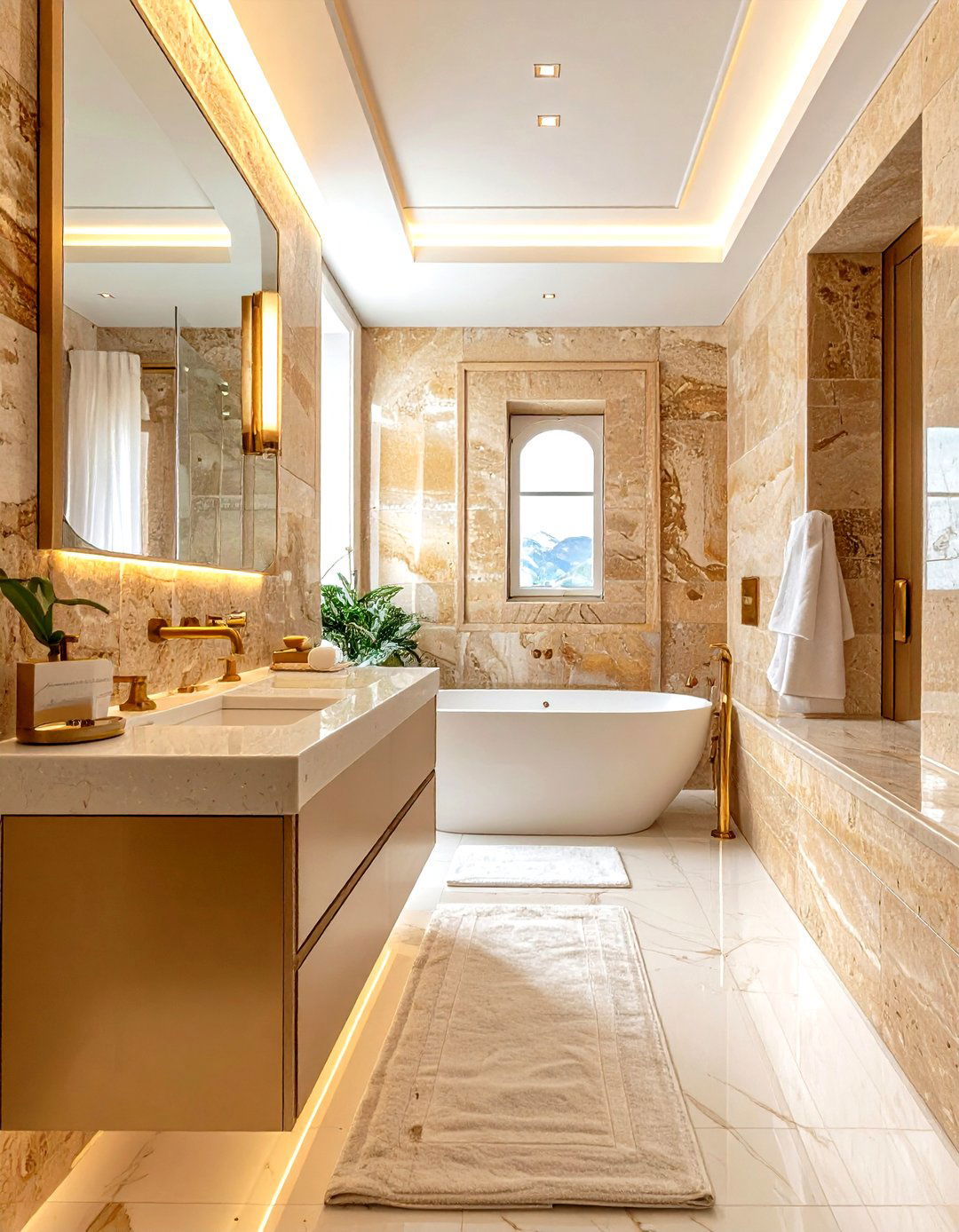 Gold Hardware Travertine Bathroom - 30 travertine bathroom ideas