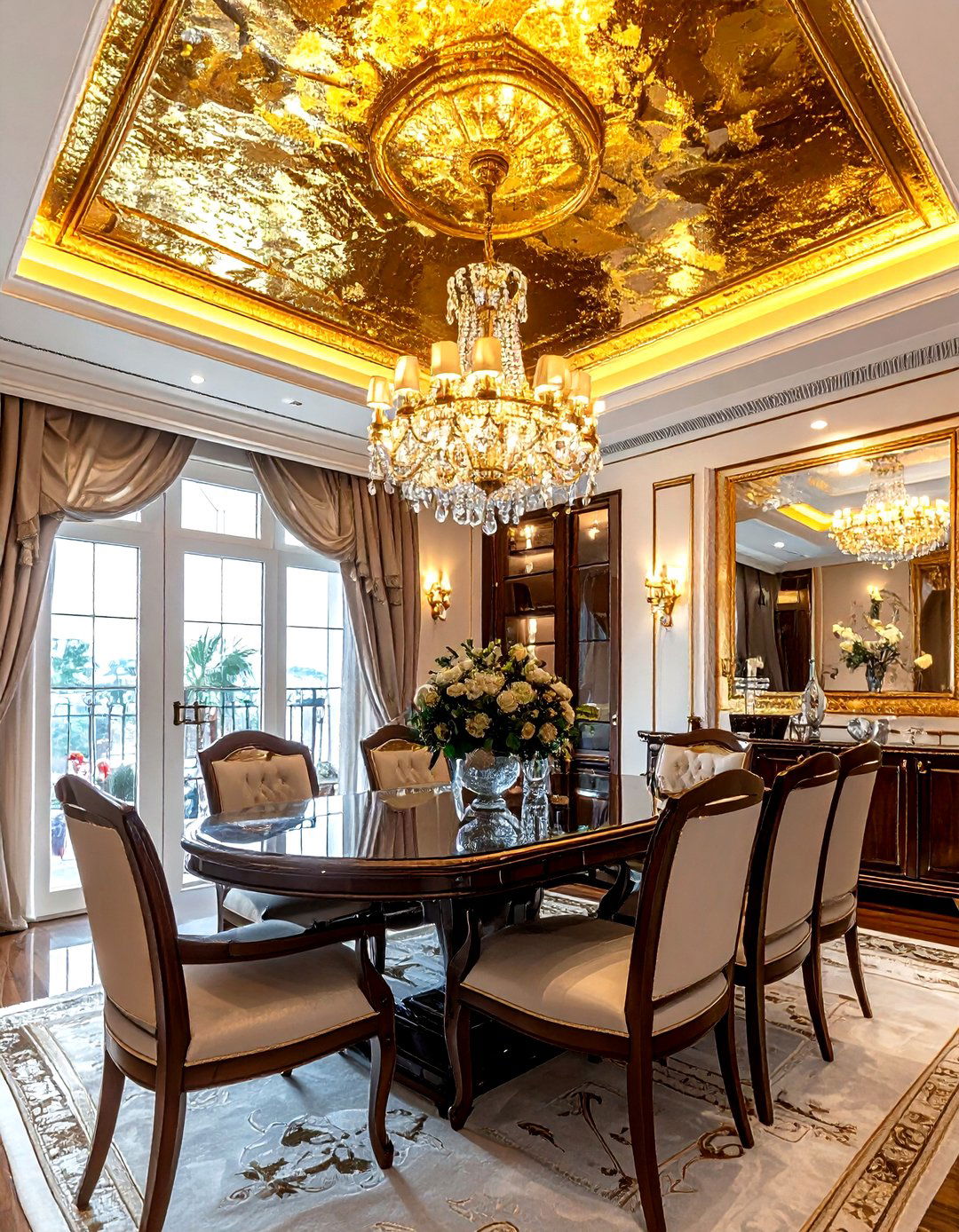Gold Leaf Ceiling - 30 dramatic decor ideas