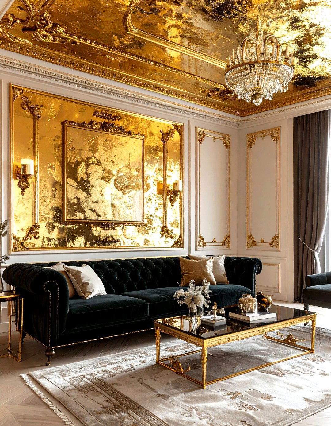 Gold Leaf Ceiling - 30 living room popcorn ceiling removal