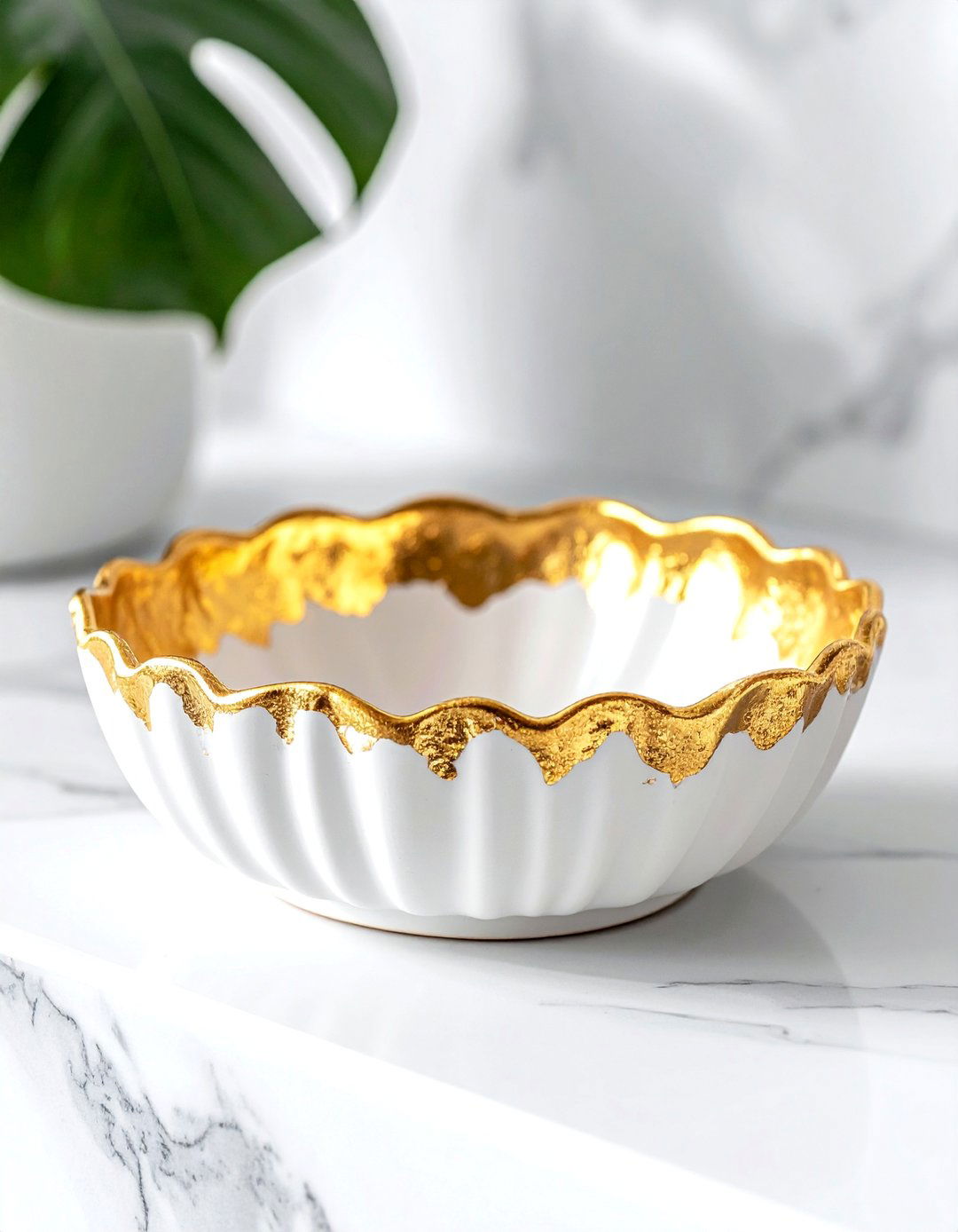 Gold Leaf Clay Dish - 30 trinket dish ideas