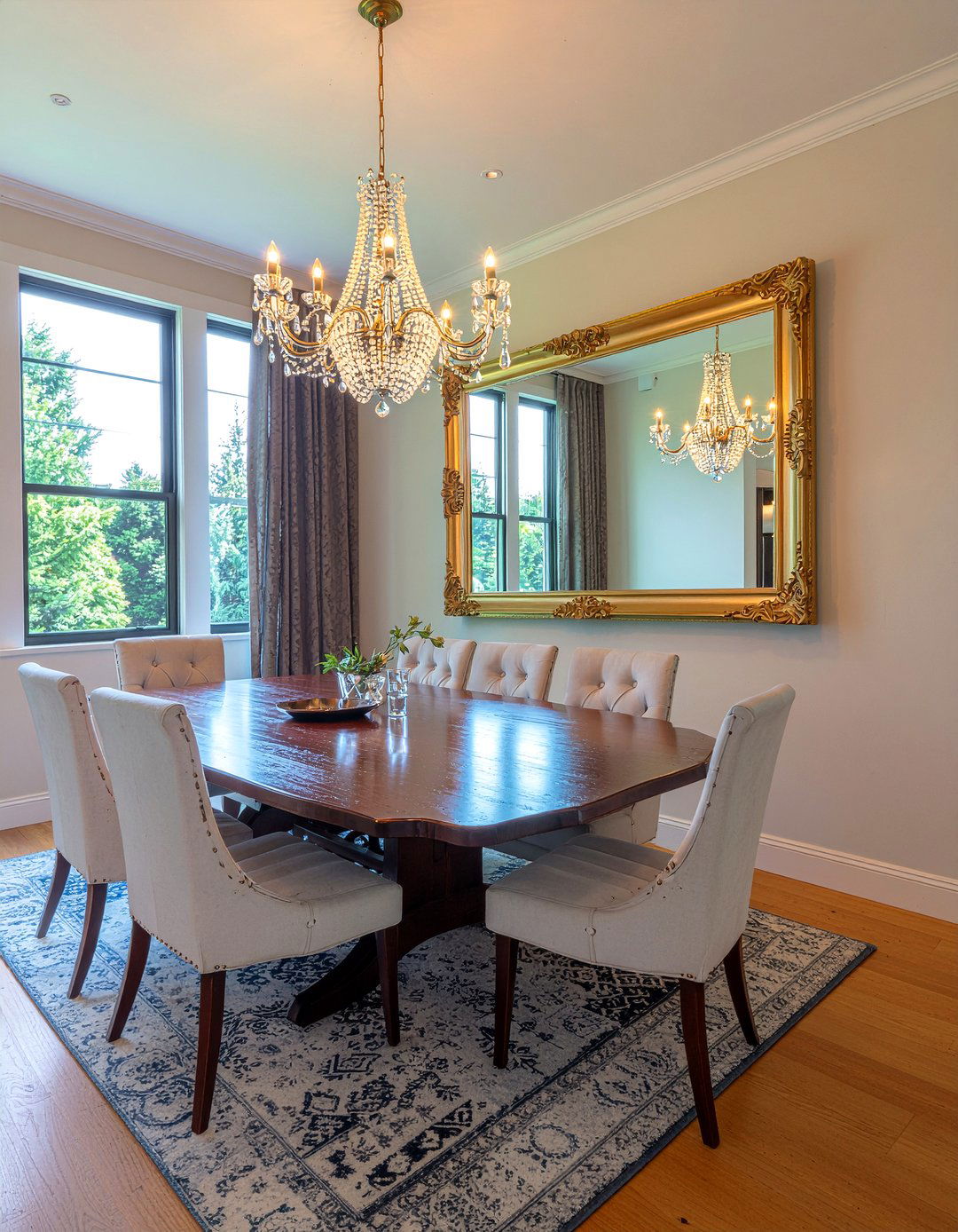 Gold Leaf Dining Room Mirror - 30 Georgetown dining room ideas