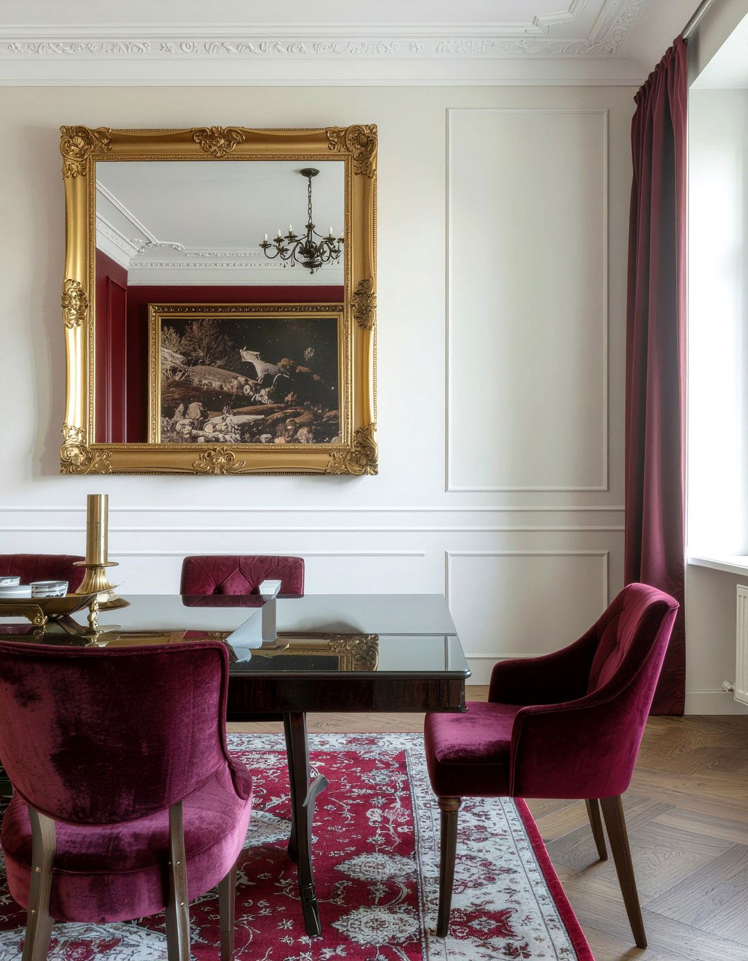 Gold Leaf Frame - 30 metal dining room ideas