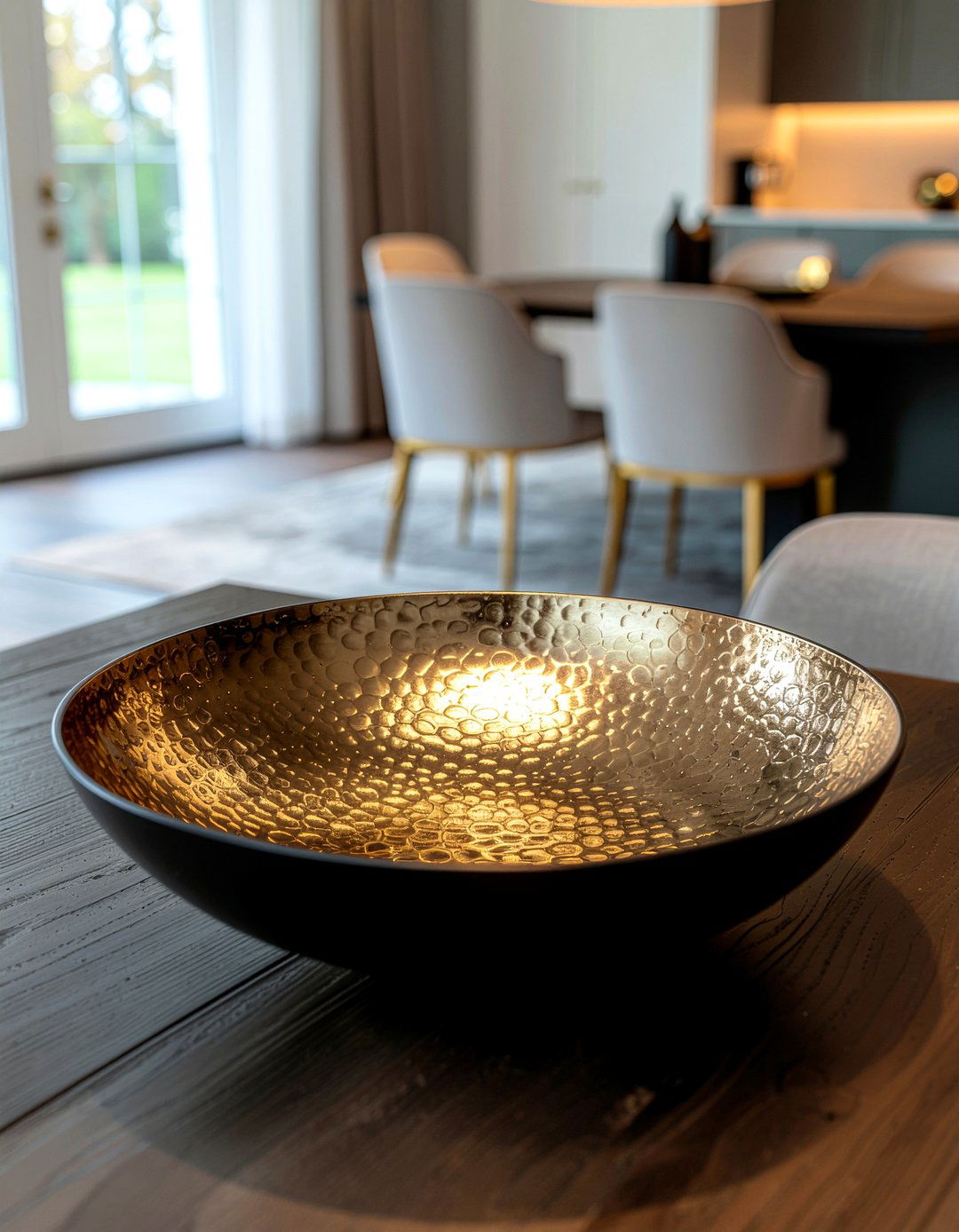 Gold Leaf Light - 30 dining room lighting ideas