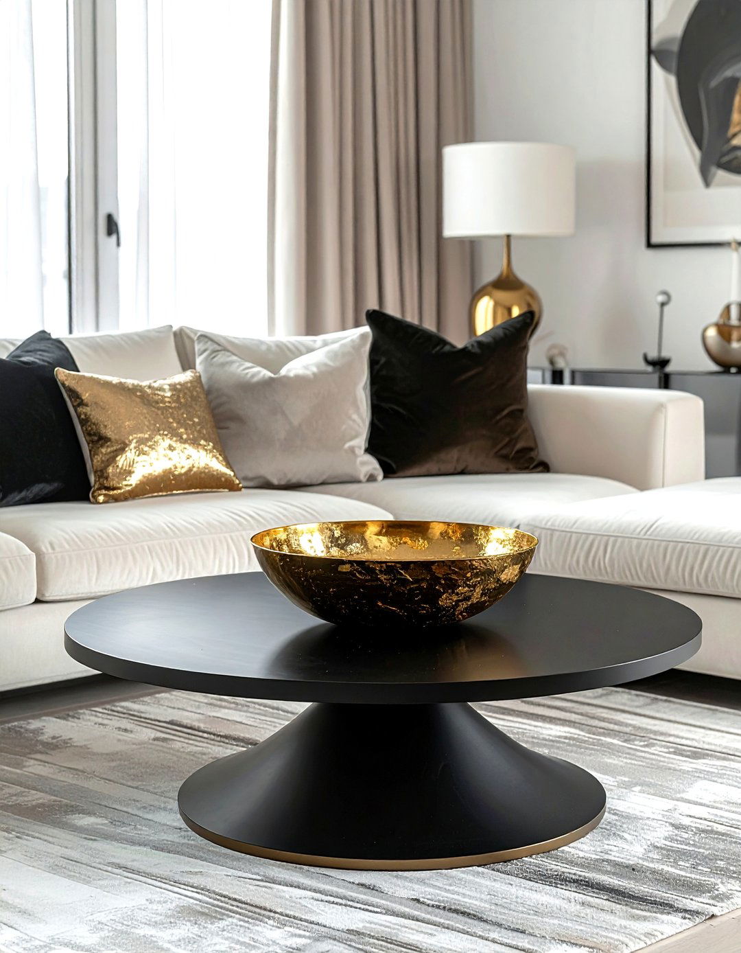 Gold Leaf Metal Bowl - 30 coffee table bowl ideas