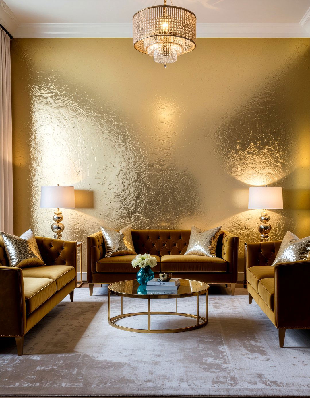 Gold Living Room - 30 jewel toned living room ideas