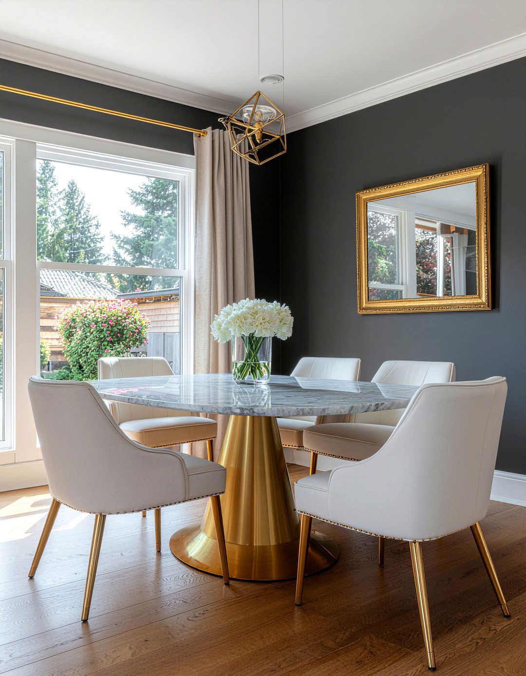 Gold Metal Accents - 30 bold dining room ideas