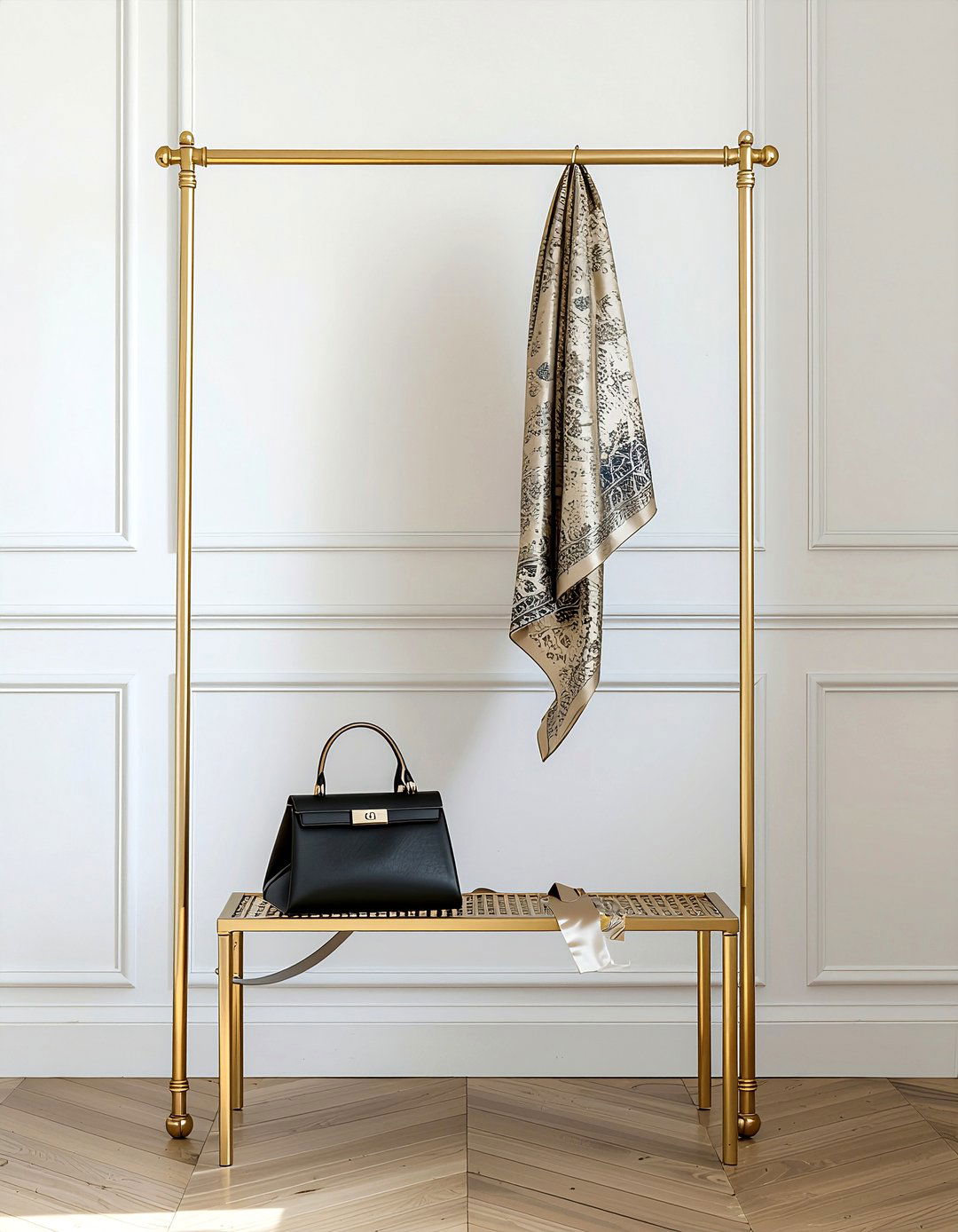 Gold Metal Coat Stand - 30 entryway coat rack ideas