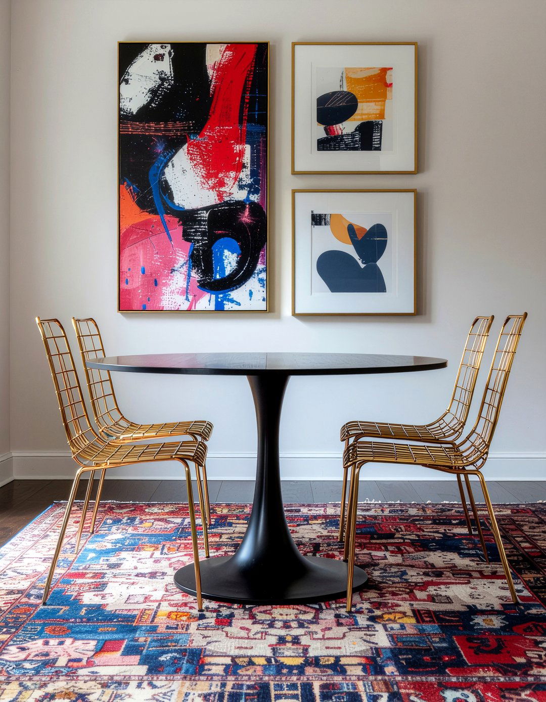 Gold Metal Dining Chairs - 30 eclectic dining room ideas