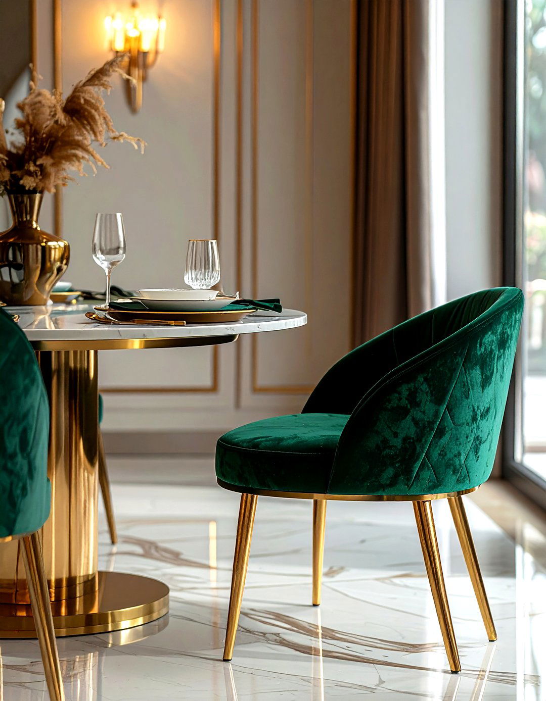 Gold Metal Frame Chair - 30 metal dining chair ideas