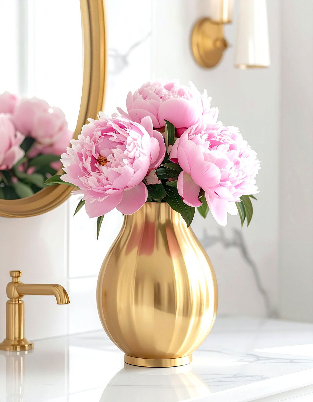 Gold Metal Vase For Bathroom - 30 bathroom vase ideas