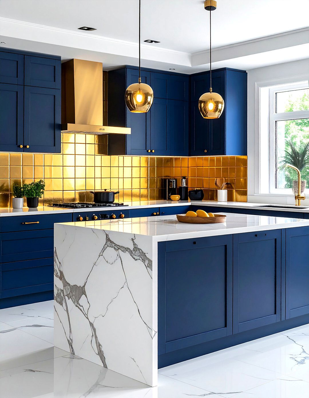 Gold Metallic Backsplash Tile - 30 peel and stick kitchen ideas