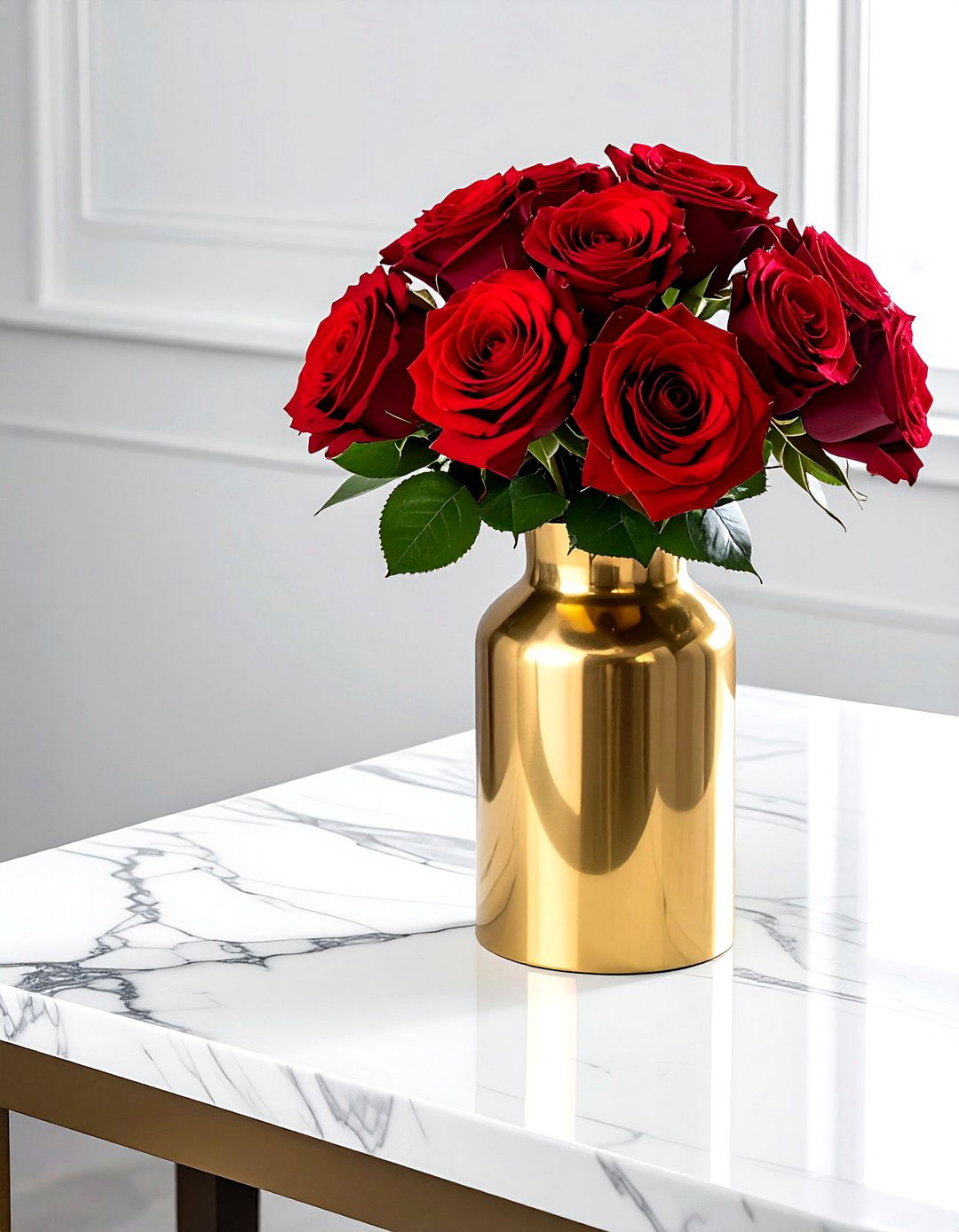 Gold Metallic Pedestal Vase - 30 table vase ideas