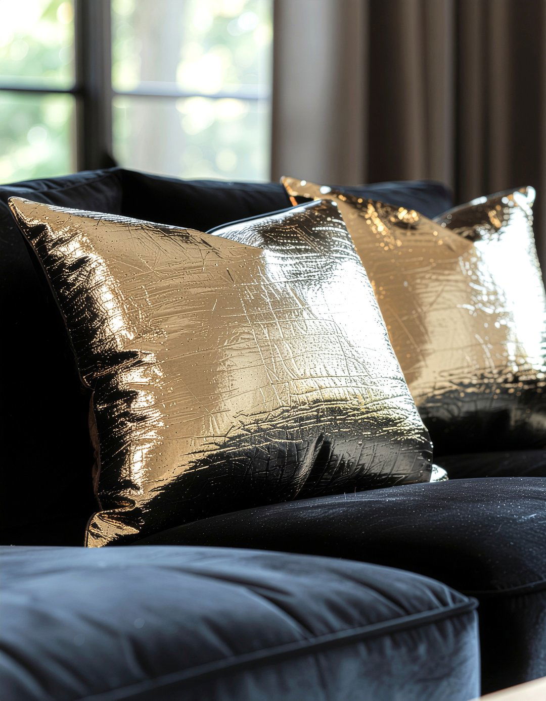 Gold Metallic Pillows - 30 living room throw pillows