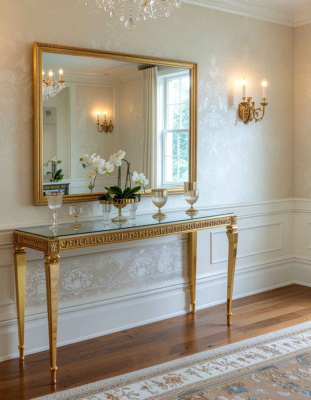 Gold Mirrored Sideboard - 30 mirrored buffet dining room ideas