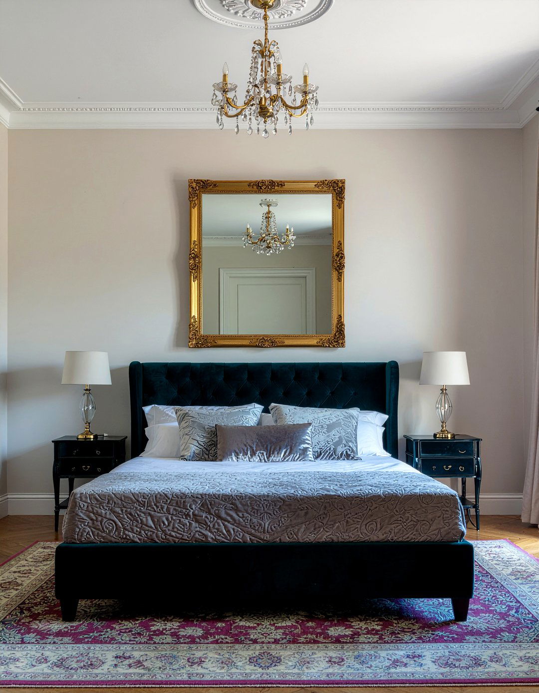 Gold Ornate Mirror - 30 bedroom decorative mirrors