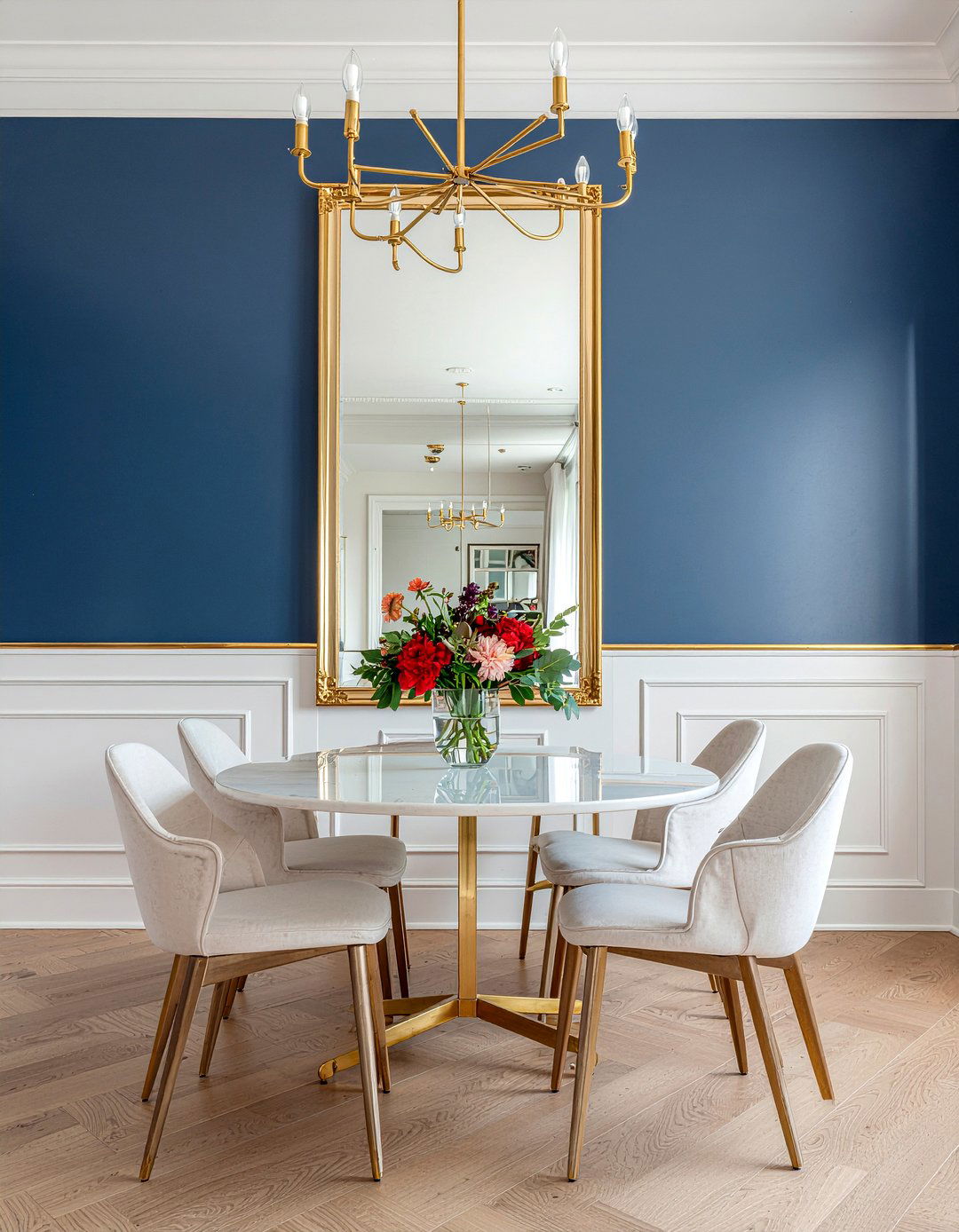 Gold Painted Trim - 30 gold dining room ideas