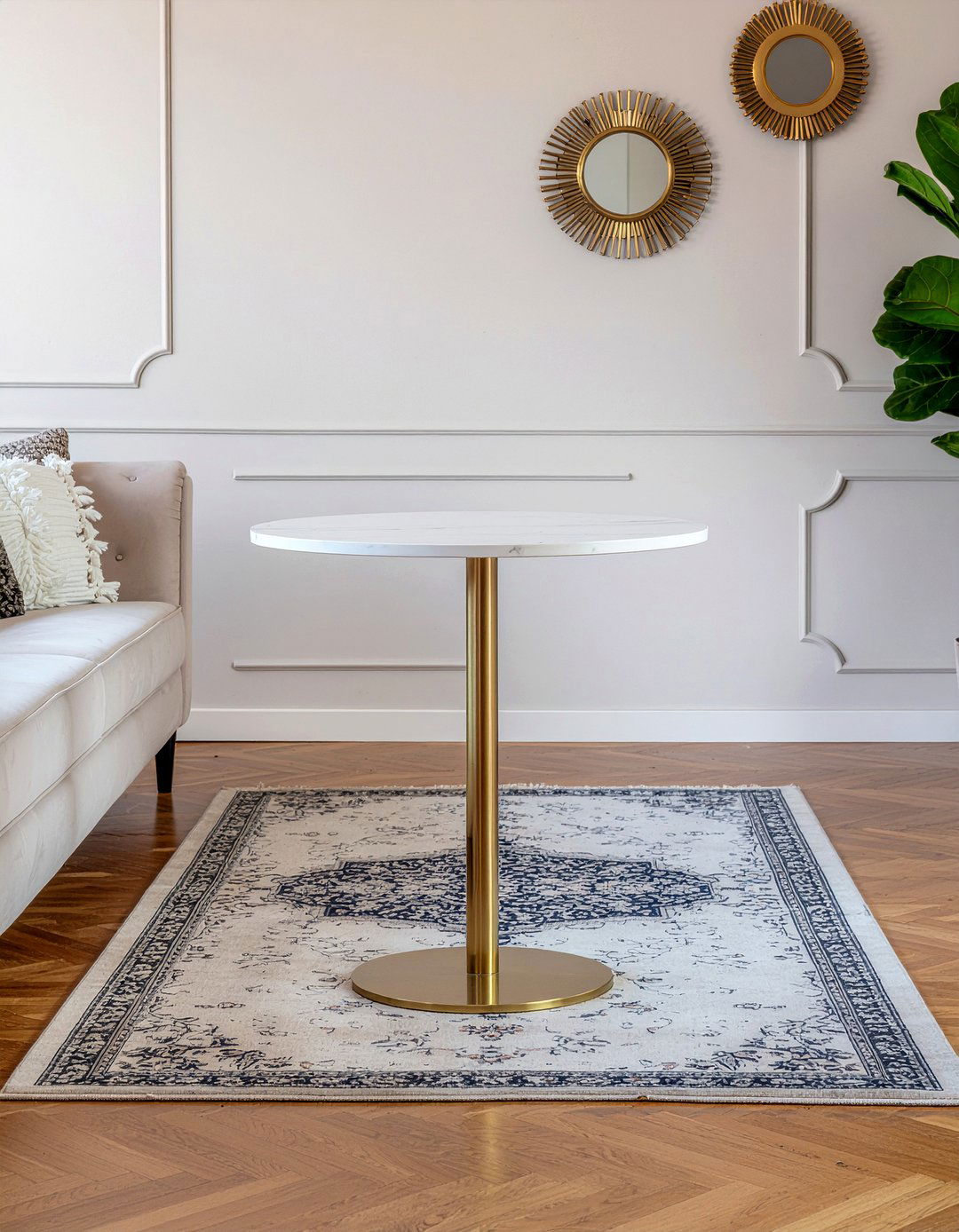 Gold Pedestal Dining Table - 30 metal dining table ideas