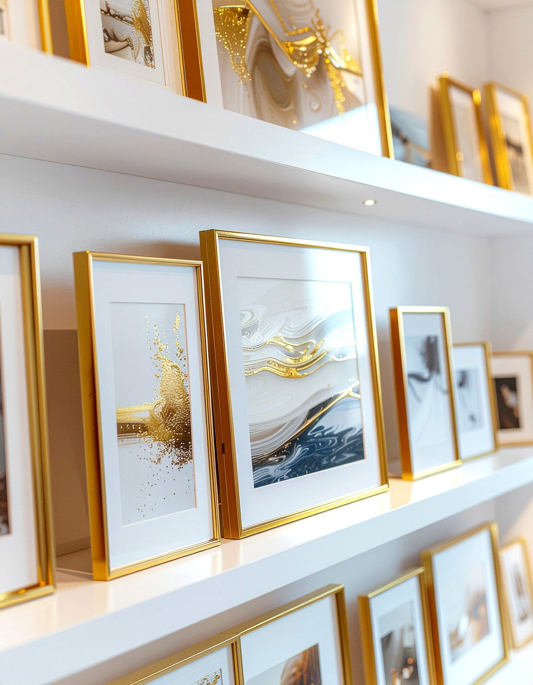 Gold Picture Frames - 30 effortless decor ideas