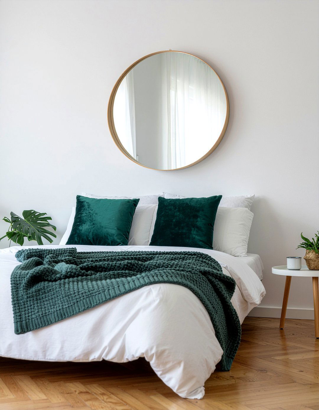 30 Stunning Bedroom Round Mirrors to Create a Brighter Space