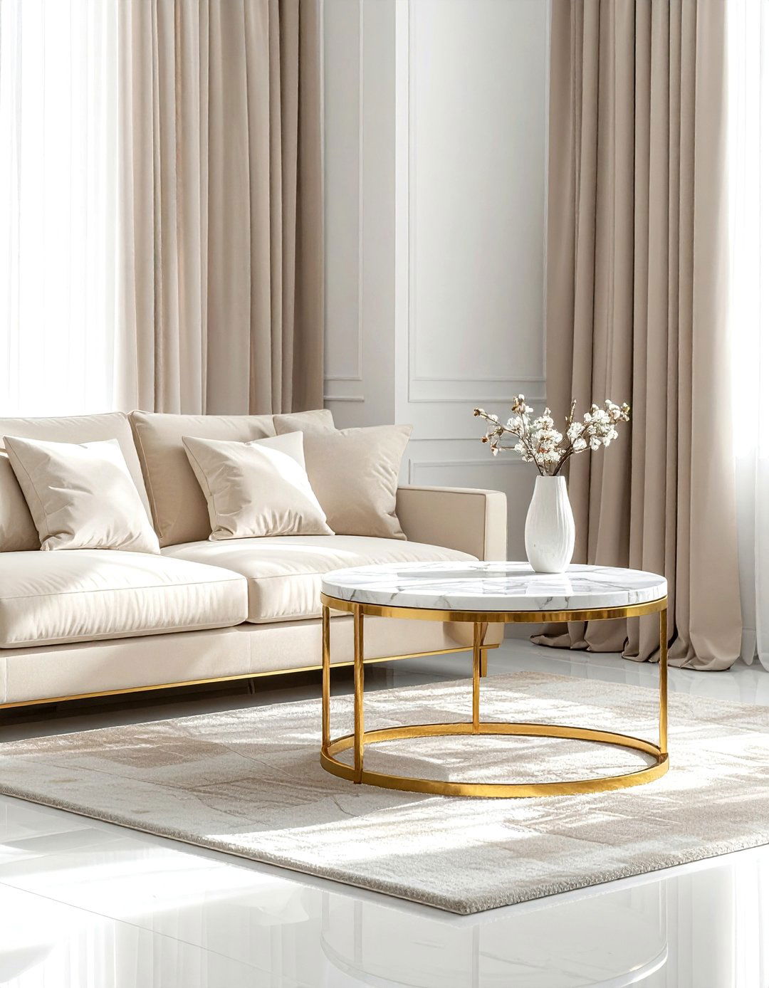 Gold Side Table - 30 gold decor ideas