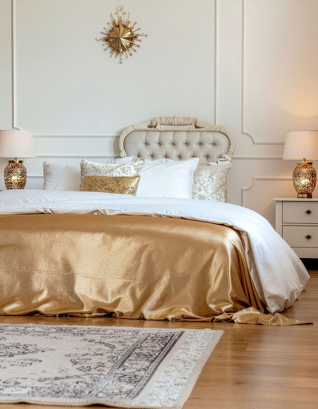 Gold Silk Duvet Cover - 30 bedroom silk bedding ideas