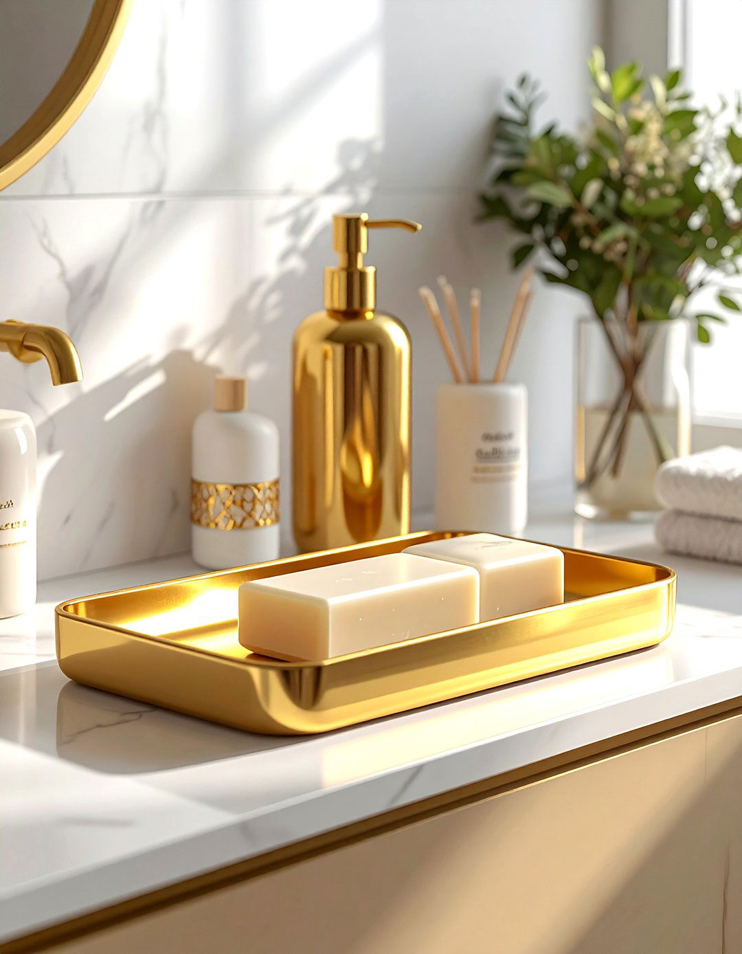 Gold Soap Tray - 30 bathroom soap dish ideas