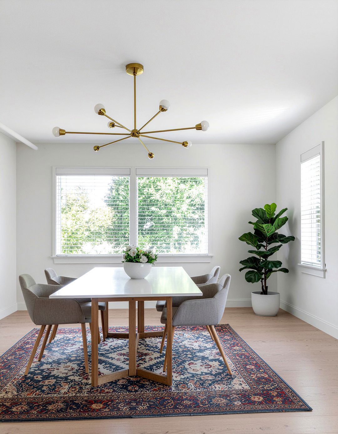 Gold Sputnik Flush Mount - 30 gold chandelier dining room ideas