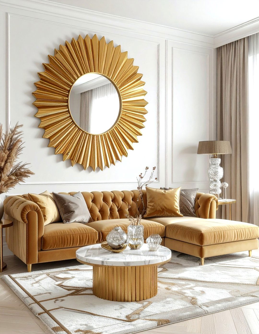 Gold Sunburst Mirror - 30 sunburst mirror ideas