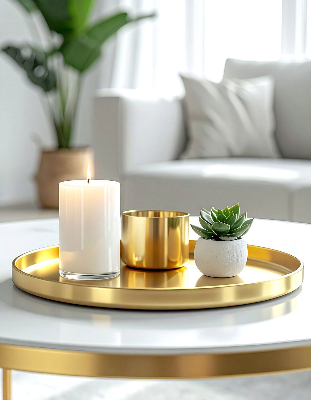 Gold Tray Styling - 30 gold decor ideas