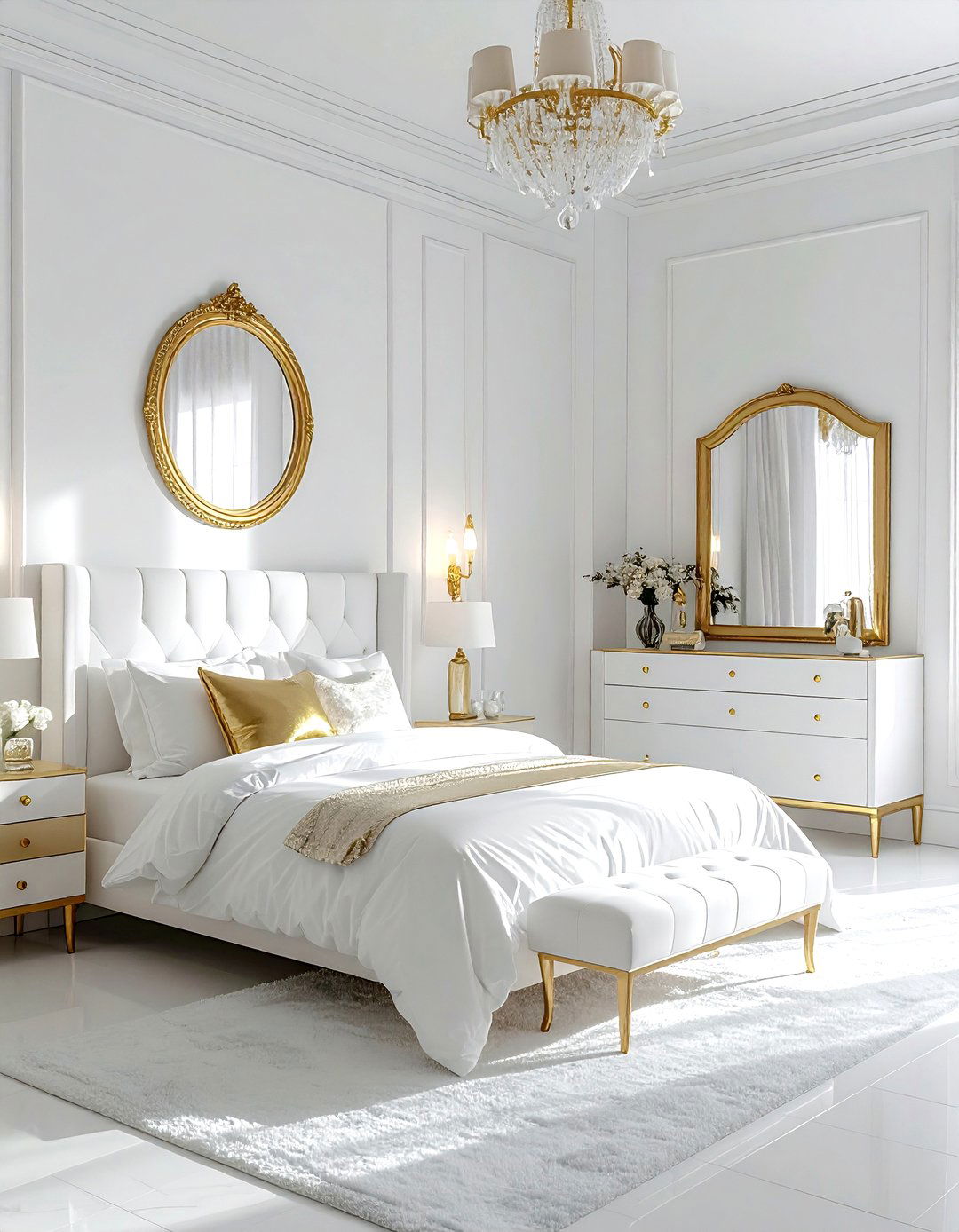 Gold White Unicorn - 30 unicorn bedroom ideas