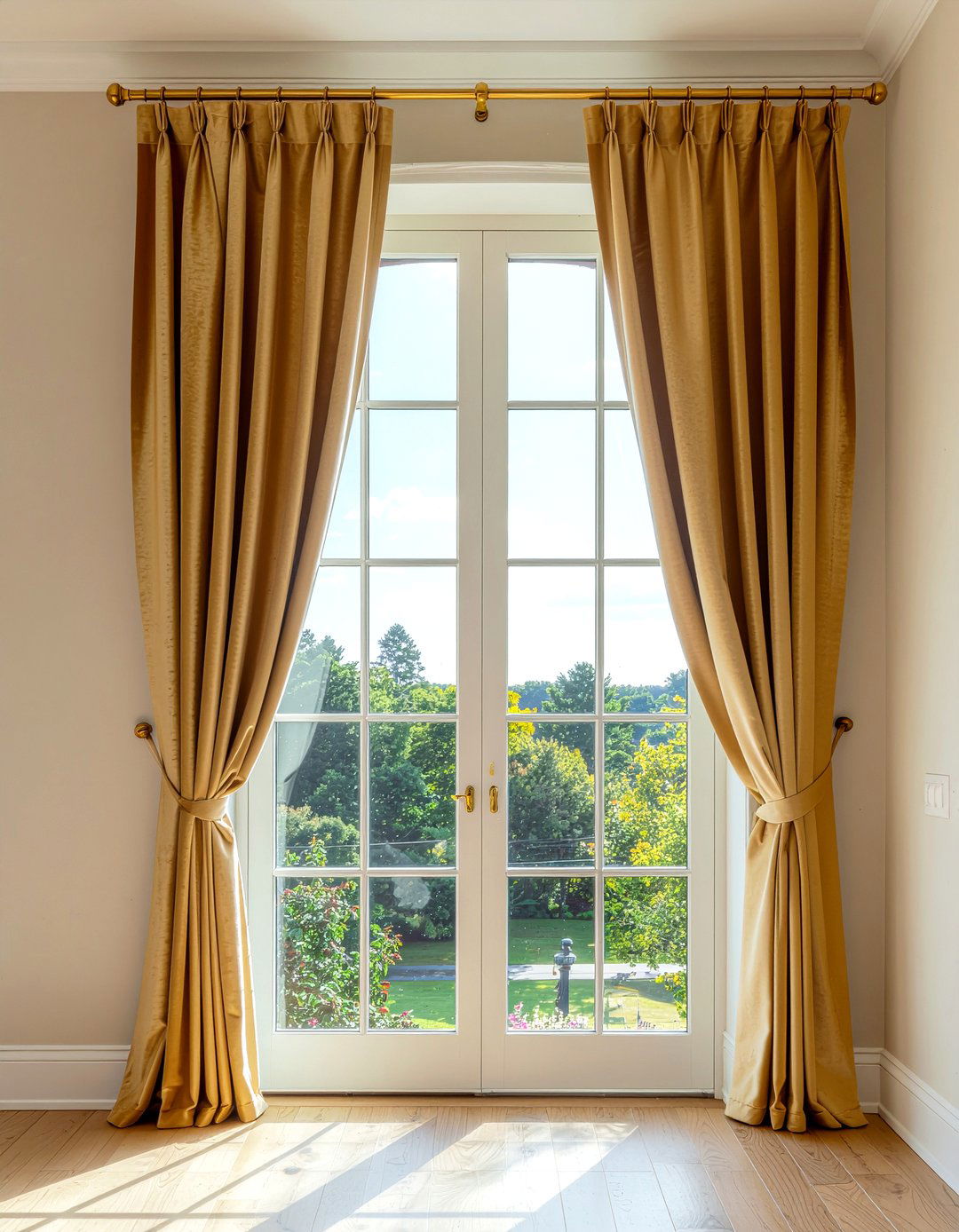 Gold Window Treatment - 30 gold dining room ideas