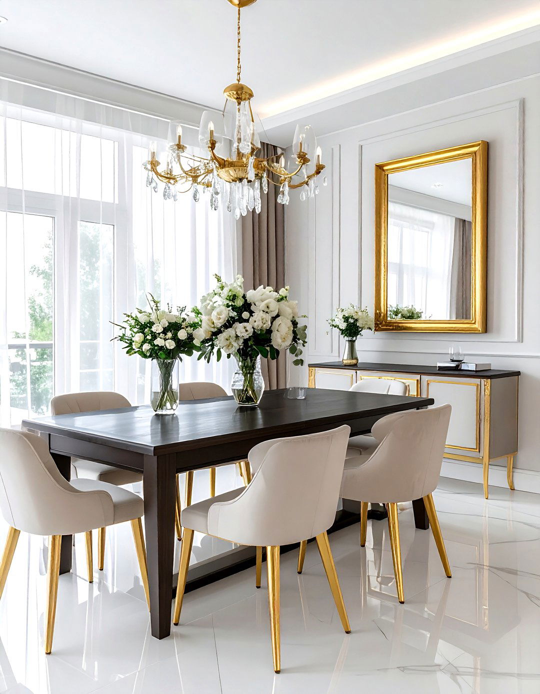 Gold accent dining room - 30 sumptuous decor ideas