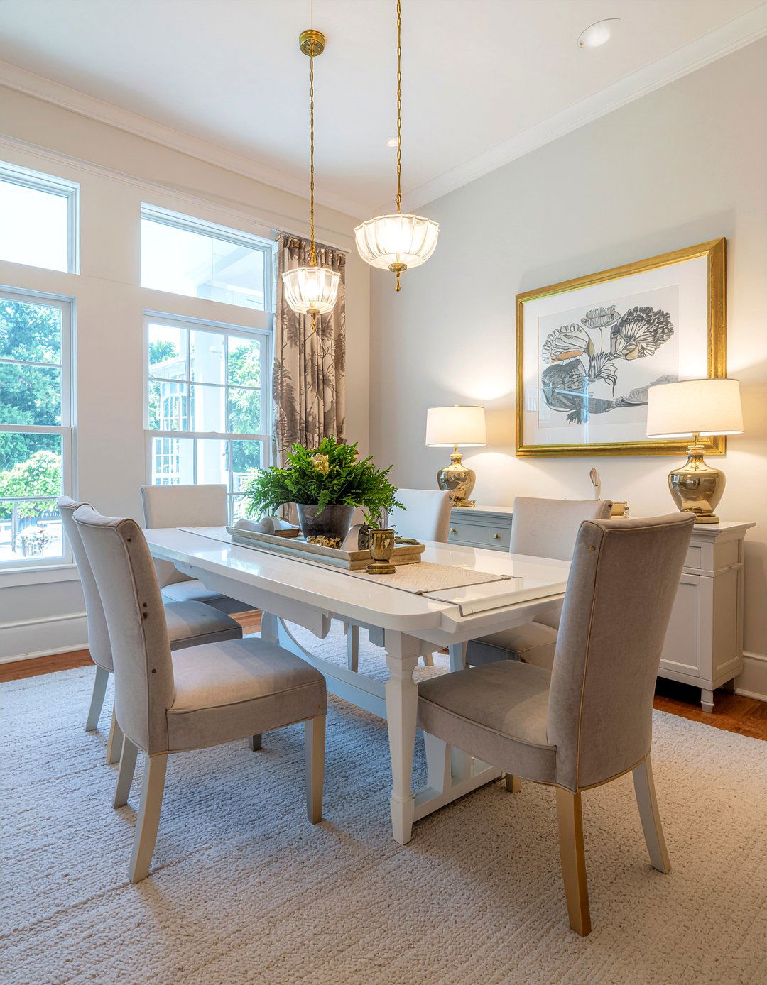 Gold brass dining hardware - 30 New Orleans dining room ideas