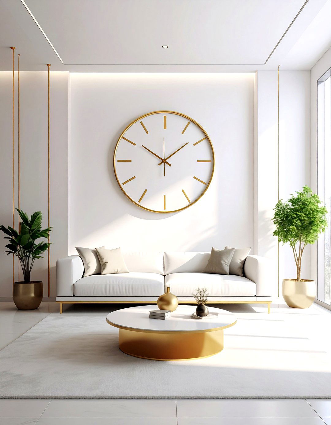 30 Gold and White Living Room Ideas for an Airy, Upscale Feel