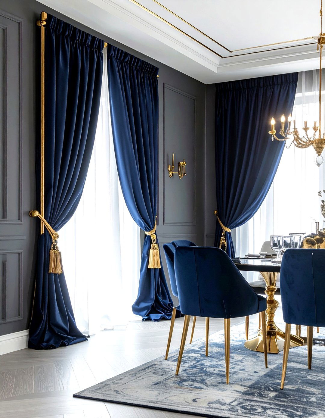 Gold curtain rod - 30 curtain rod ideas