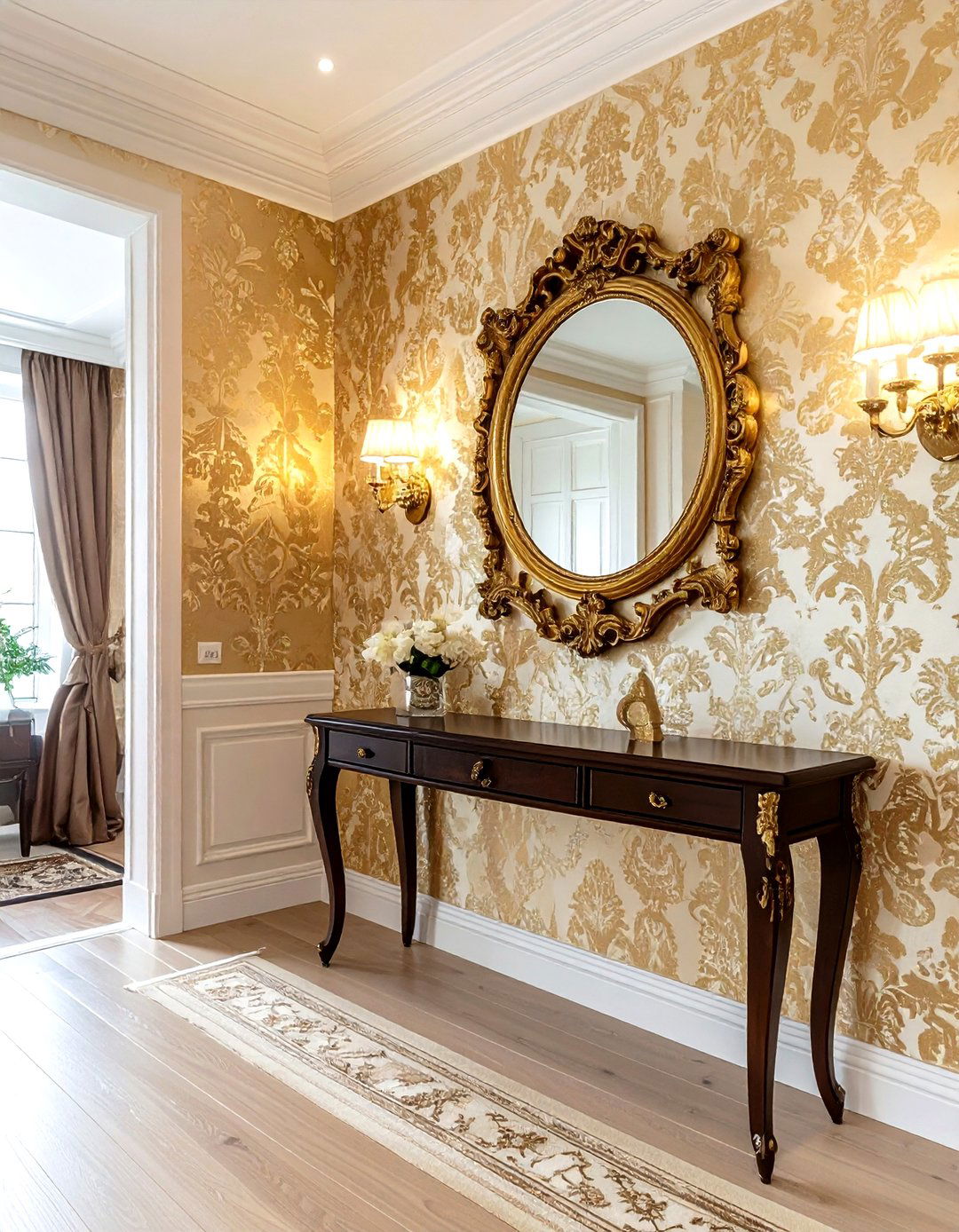 Gold damask wallpaper - 30 damask wallpaper ideas