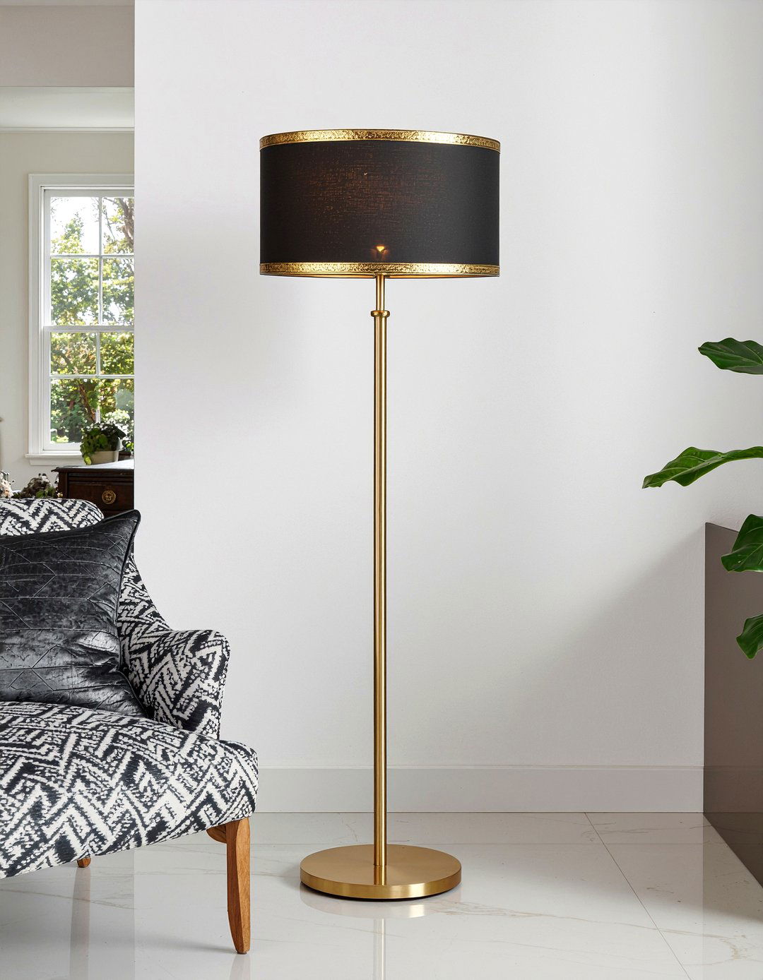 Gold floor lamp - 30 living room floor lamps