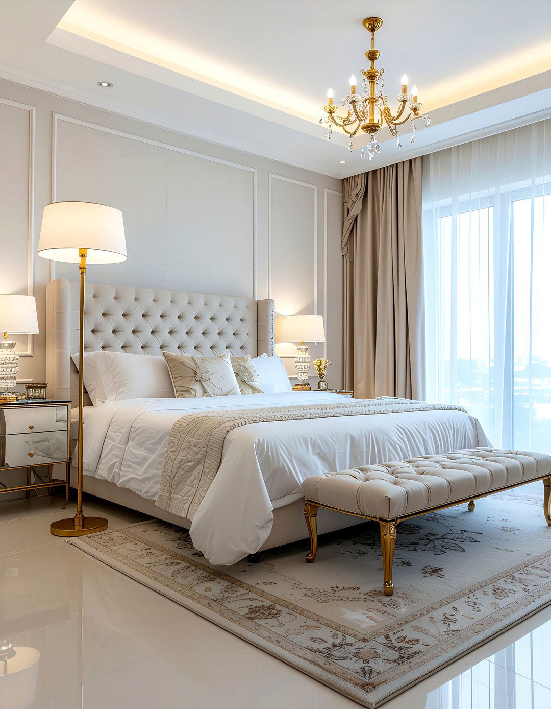 Gold floor lamp - 30 floor lamp ideas