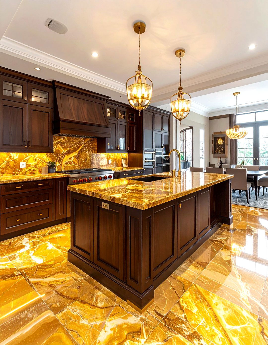 Gold granite kitchen - 30 granite kitchen ideas