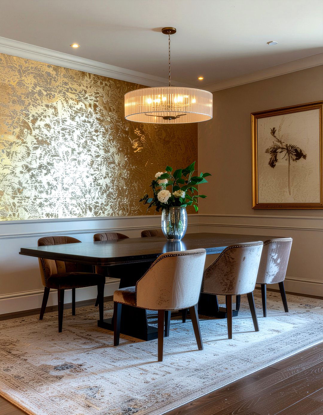 Gold grasscloth wallpaper dining room - 30 grasscloth wallpaper dining room ideas