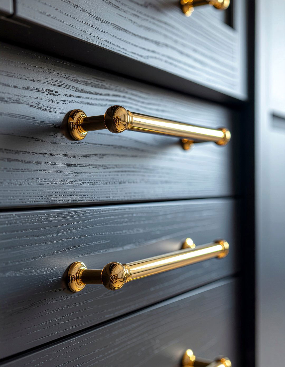 Gold hardware accents - 30 bedroom reach-in closet ideas