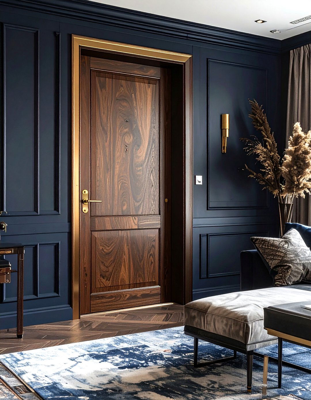 Gold hardware pocket door - 30 living room pocket doors