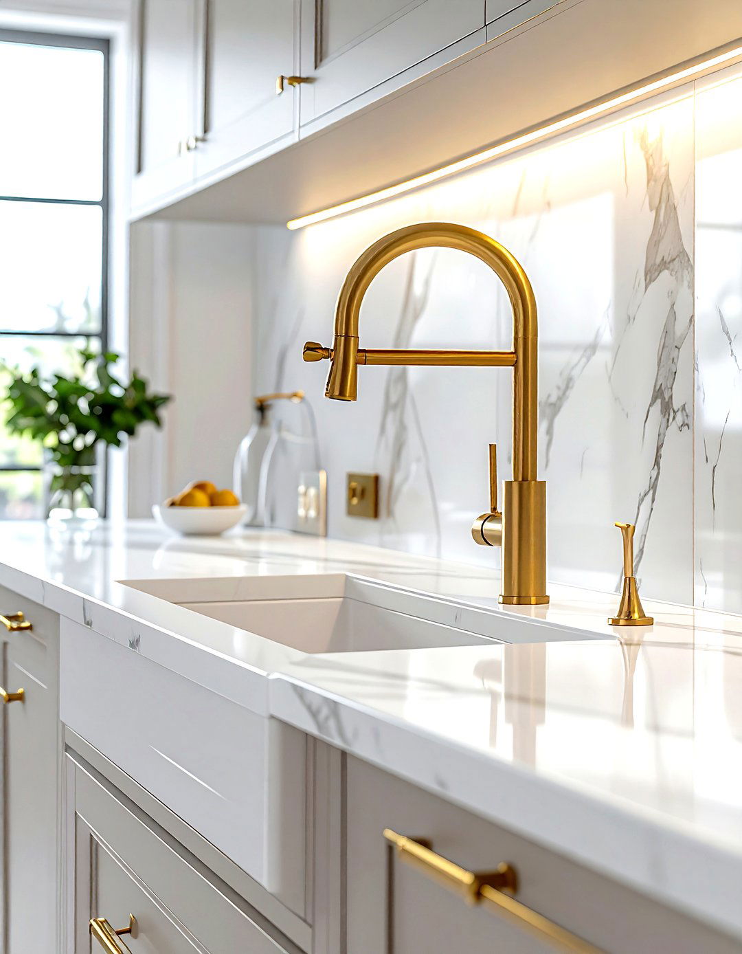 Gold kitchen faucets - 30 ideal kitchen ideas
