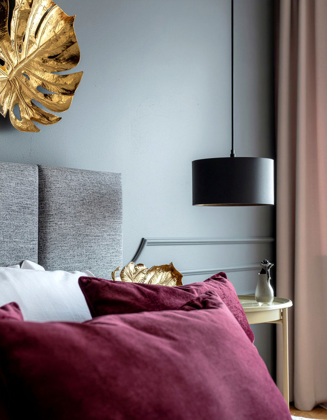 Gold leaf pendant light - 30 bedroom pendant lights